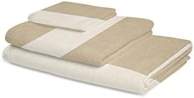 ZOE GARDEN Rustic Farmhouse Linen Bathroom Towel Set 3-PC