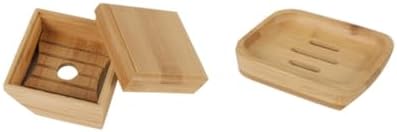 Multi-functional Wooden Soap Box with Bamboo Plates