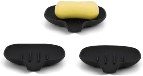 3-Piece Silicone Soap Dispenser with Drainage for Bath Kitchen