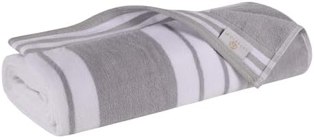 Superior Cotton Cabana Beach Towels - Light Grey