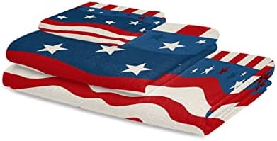 Join the Celebration with Boanket 4th of July Stripes bath towel set