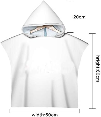 Kids Bath Towel Unicorn Print Hooded