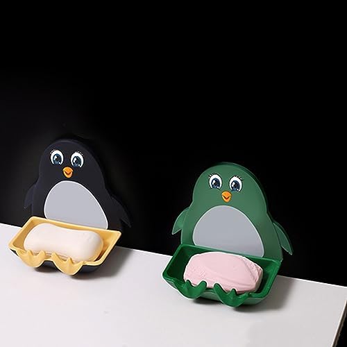 Wall Mounted Penguins Soap Box Decorative for Kids