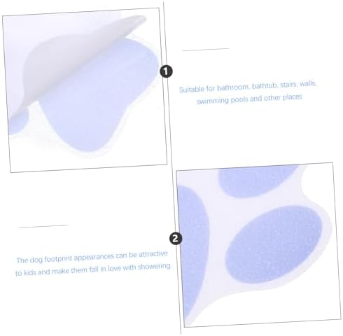 6Pcs Cartoon Dog Footprint Non-Slip Shower Stickers