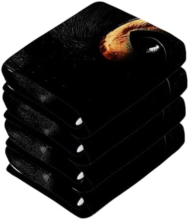 YANENDIE Black Cat Eyes Washcloths Towels 2 Pack