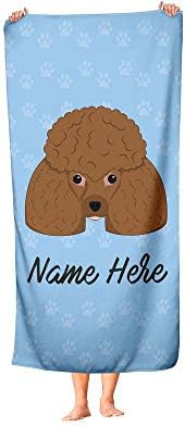 Extra Large Personalized Pet Poodle Towel for Kids