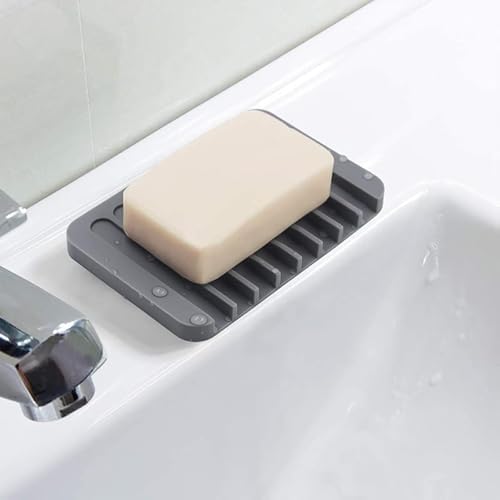 Adjustable Silicone Soap Trays for Kitchen Bathroom Use