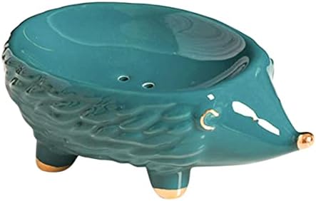 Ceramic Hedgehog Soap Holder for Bathroom Kitchen Decor