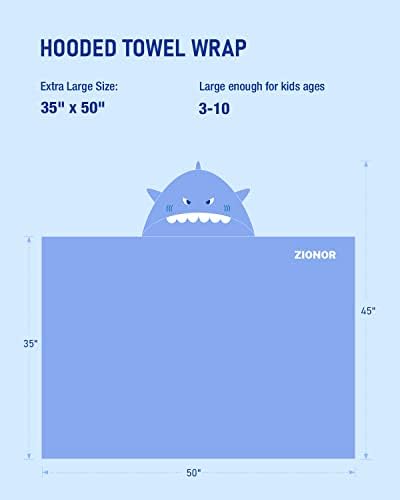 ZIONOR Hooded Bath Towel for Kids