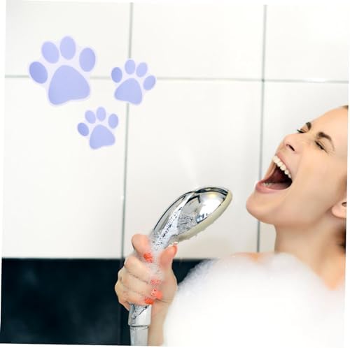 PRETYZOOM 6Pcs Cartoon Dog Footprint Non Slip Stickers for Bathroom
