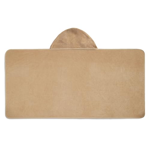 Delta toddlers bath towel with pockets soft absorbent tan dog design