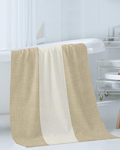 ZOE GARDEN Rustic Farmhouse Linen Bathroom Towel Set 3-PC
