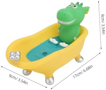 Ciieeo Dinosaur bathtub-shaped bath soap case for kids fun and compact