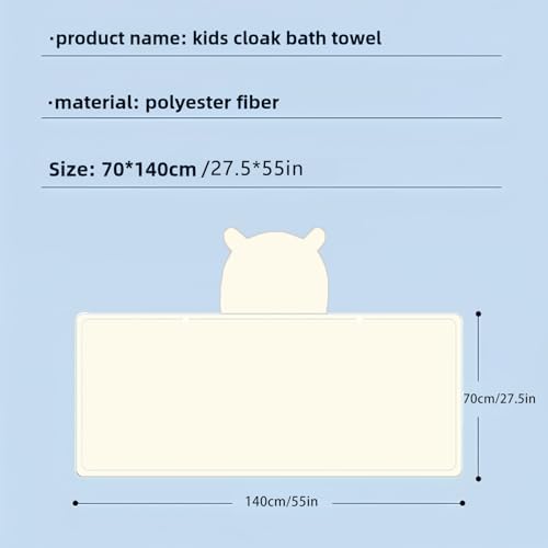 SEVDO Toddler Hooded Bath Towel 275x55