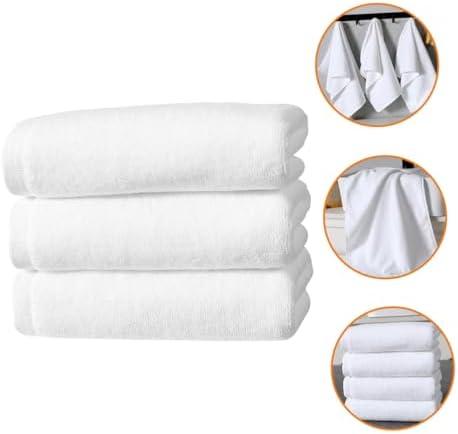 3pc Soft Lightweight Absorbent Bath Towels for Home Spa Gym Kitchen