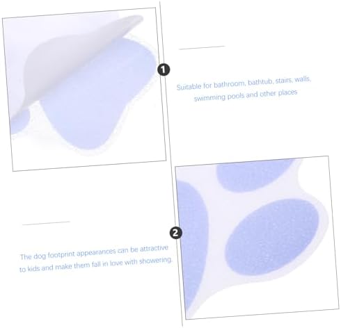 PRETYZOOM 6Pcs Cartoon Dog Footprint Non Slip Stickers for Bathroom