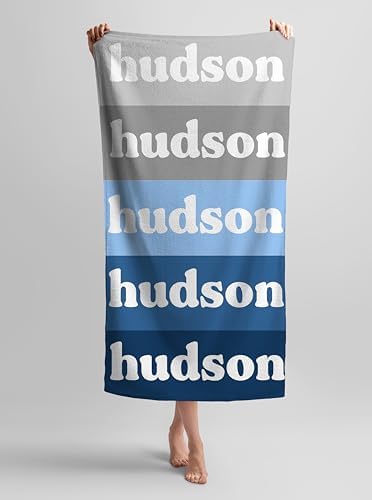 Personalized Ombre Beach Towel for Boys