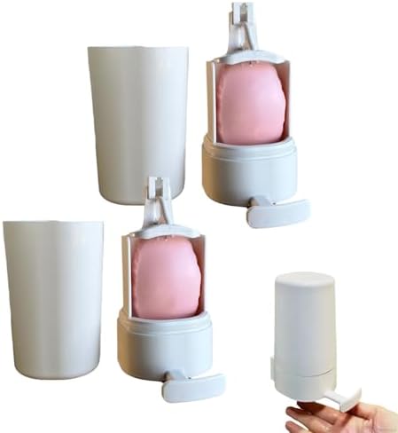 Soapshear Mess-Free Bar Soap Dispenser Set Graceful Design for Kids Bathrooms