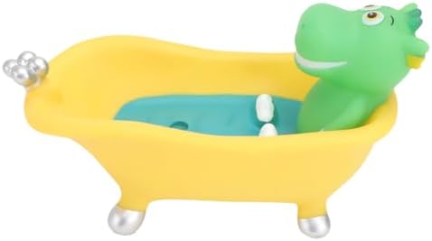 Ciieeo Dinosaur bathtub-shaped bath soap case for kids fun and compact