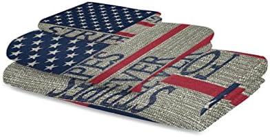 Anzona American Flag 3-Piece Bath Towels Set