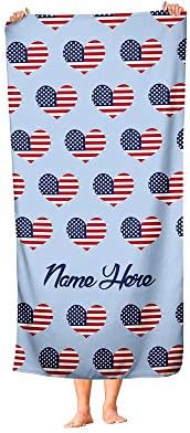 United States Independence 4th of July Birthday Beach Towel