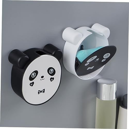 SHOWERORO Panda Wall-Mounted Soap Holder 2PCS for Bathroom Kitchen