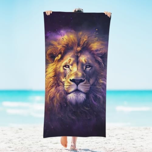 Lion Canvas Beach Towels