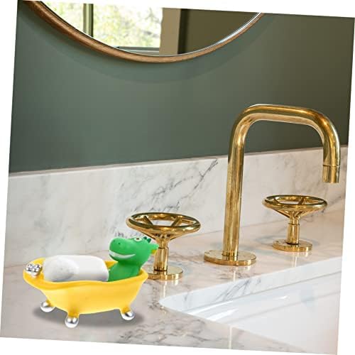 LIFKOME Vinyl Dinosaur Soap Dish for Home and Kitchen Use