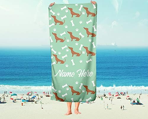 Personalized Corner Dachshund Towels