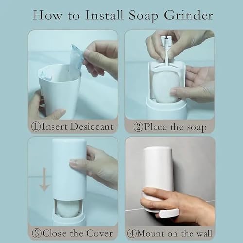 Soapshear Mess-Free Bar Soap Dispenser Set Graceful Design for Kids Bathrooms
