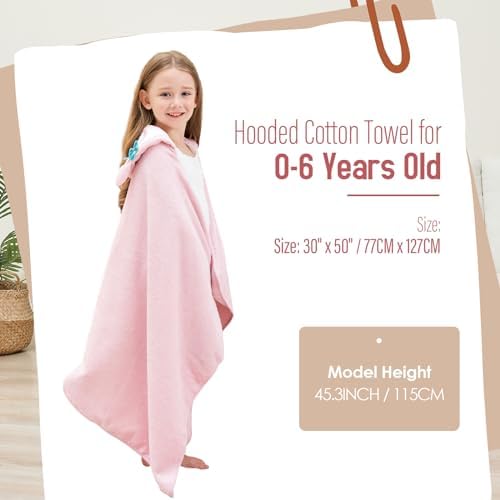 Cute Owl Cotton Hooded Bath Towel for Kids