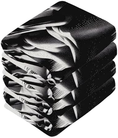 2-Pack Durable 12x12 Cotton Running Halftone Washcloths