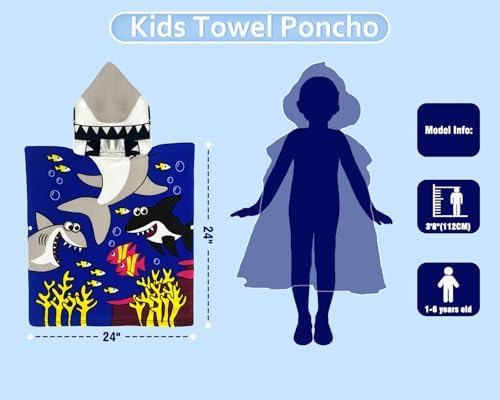WEDPLAN Lightweight Hooded Towel for Kids
