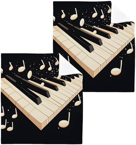 Piano Keys Soft Cotton Washcloth Set
