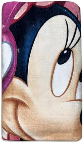 Girls Character Soft Beach Hooded Towels Minnie Yellow Hearts 1