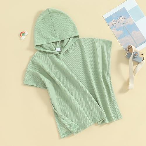 Adjustable Fit Hooded Beach Towel for Kids Skin-PAINTED Waffle