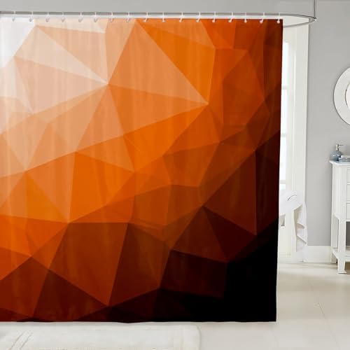 Fun Unique Ombre Orange Shower Curtain for Kids