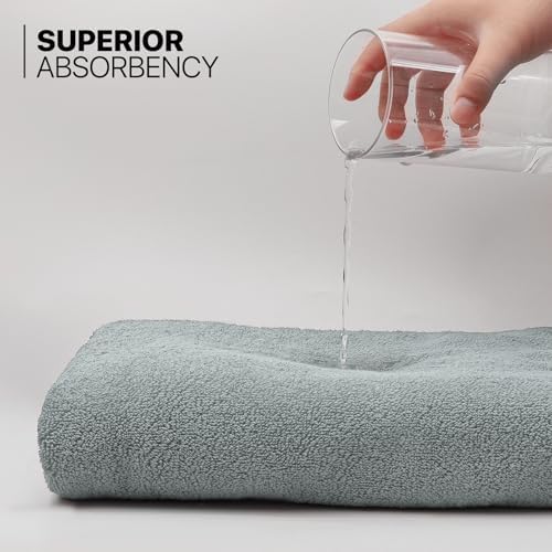 MoNiBloom 6-Piece 100 Cotton Hand Towels Gray