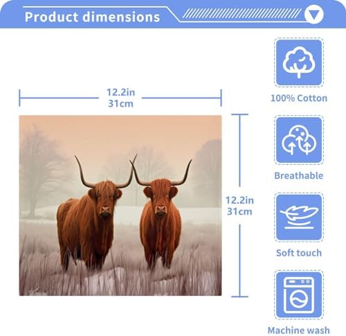 Highland Cow Washcloth 2 Pack Set