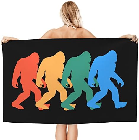HUIANBPO Retro Bigfoot Microfiber Beach Towel 32x52inx