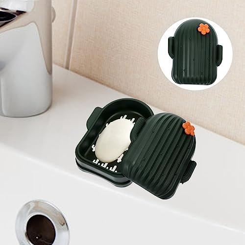 Alipis 3pcs Cartoon Cactus Soap Box