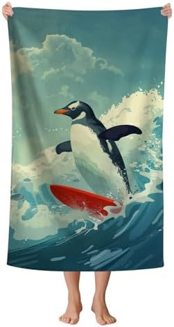 WZOMT Microfiber Penguin Beach Towel Oversized - The Perfect Summer Essential