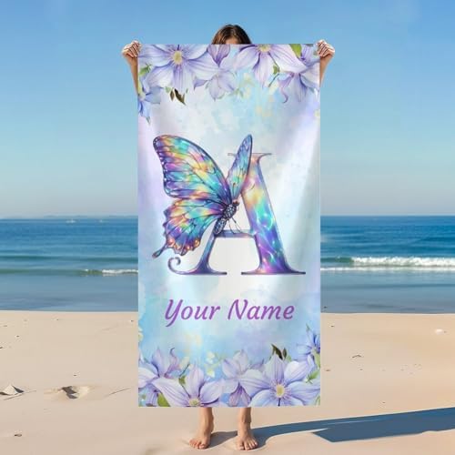 Personalized 40x70 Butterfly Beach Towel