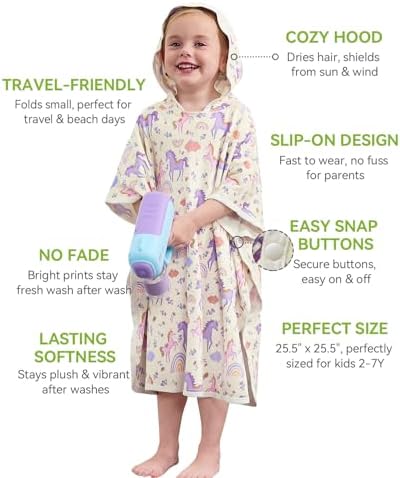 Perfect Soft Bamboo Viscose Bath Towels for Kids Washable Durable and_fun