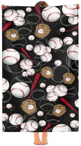 Baseball Beach Towel 52x33 Microfiber Big