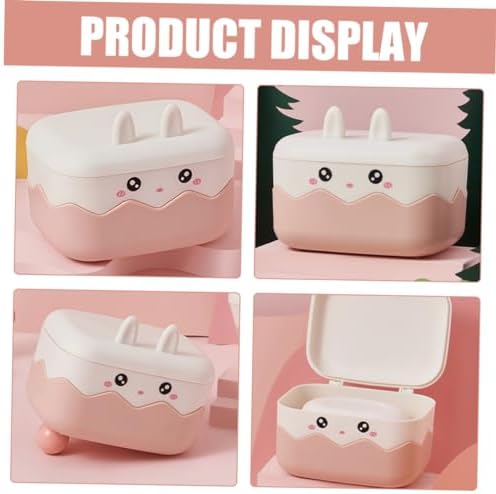 Durable Travel-Friendly Bathroom Soap Holder with Cartoon Rabbit Design