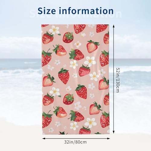 Cute Strawberry Beach Towel