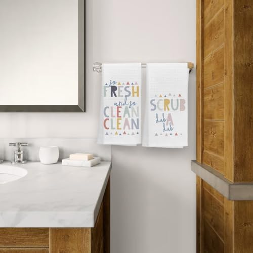 OHSUL Rainbow Hand Towels for Kids 4-Piece Set
