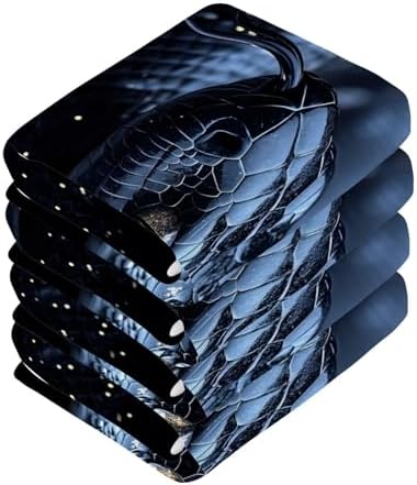 Premium Soft Cotton Black Snake Washcloths