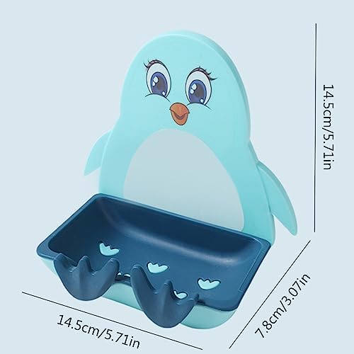 Wall Mounted Penguins Soap Box Decorative for Kids